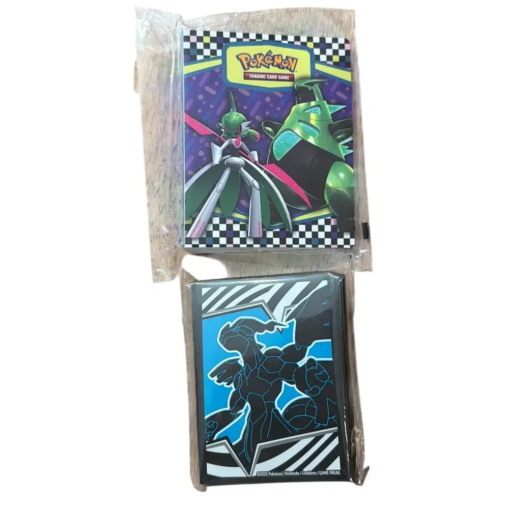 Pokémon Mini Binder Portfolio Hisuian Zoroark Pins 2 Black Bolt Card Sleeves NEW